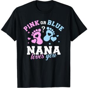 Gender Reveal Nana Grandma T-Shirt Medium