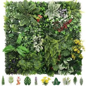 Artificial Grass Wall Panels,40"x40"2PCS Fake Flower Grass Backdrop,UV-Anti Fake Greenery Plant Boxwood Panels,Green Wall Decor for Outdoor Indoor Patio Garden Backyard balcony privacy screen