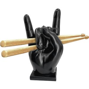 Drumstick Holder, Black Drum Stick Rack with Anti-Roll Base, Wizard Wand Display Stand, Funny Gift for Drummer