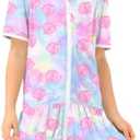 BesserBay Girls Summer Beach Quick Dry Cover Up Ruffle Hem Terry Smocked Hooded 120/S with Pockets