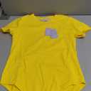 MANGOPOP Women's Crew Neck Short Sleeve Bodysuit Long Sleeve Body Suit T Shirts Basic Slim Fitted Tops, Size L