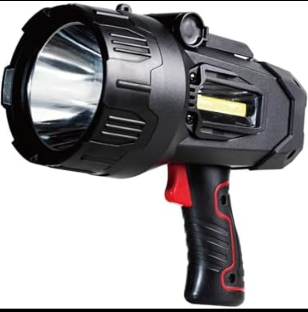 Durapower Rechargeable Spotlight, 150000 Lumens LED Spotlight Flashlight, IP44 Waterproof Handheld Spot Light for Indoor Outdoor Farm Camping Emergency