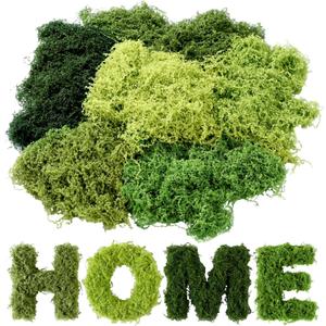 Suncalla 6 Colors Artificial Moss for Crafts 43.32oz/2.7lb Fake Green Moss Faux Grass for Potted Plants Indoor Bulk Large Capacity Fairy Garden DIY Decoration Model Making Walls Table Decors Home