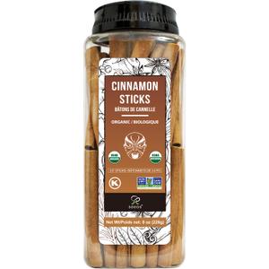 Soeos Organic Cinnamon Sticks, 8 oz (226g), 3.5" Length, 100% Raw, Non-GMO, Kosher Certified, Whole Cinnamon Sticks Seasoning Spice for Coffee, Baking, Cooking and Beverages (EXP 07/09/27)