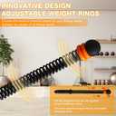 Adjustable Ropeless Battle Ropes Trainer, Weighted Cordless Battle Ropes for Home Gym, Portable Workout Ropes for Strength Training, Anaerobic & Full Body Exercise (Pink)