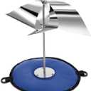 Qualirey Pigeon Spinning Deterrent Set for Outside Include Sand Bag Boat Base and Reflective Wind Powered Bird Deterrent for Boat Dock Outside Yard Vegetable Garden Patios Rooftop