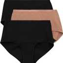 Hanes Women's Comfort, Period. Briefs, Super Leak Post-Partum & Period Underwear, 3-Pack (9/2XL)