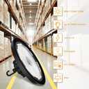 RMC 2 Pack UFO LED High Bay Light 150W 24000LM, 3 CCT Switchable (3500K/4000K/5000K), 0-10V Dimmable, 120-277V, ETL Listed, Commercial LED Shop Lights for Warehouse, Workshop, Barn, Factory