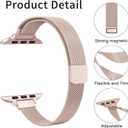 CTYBB for Apple Watch Band Series Ultra SE 8 7 6 5 4 3 2 1 38mm 40mm 41mm 42mm 44mm 45mm 49mm, Stainless Steel Slim & Thin Mesh Magnetic Clasp Strap Women and Girl Replacement Band for iWatch