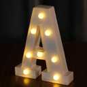 Light Up Letters, Led Letter Lights 26 Alphabet, Decorative Lighted Letter, Battery Powered Led Marquee Letters for Party, Bar, Night Light, Home Decor(A)