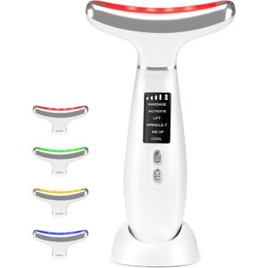 Red Light Therapy for face,Facial Massager,Skin Care Tool,for Anti-Aging, at Home,Lifting and Tightening Sagging Skin (Pearl White)