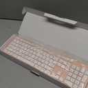 LeadsaiL Pink Wireless Keyboard, 2.4GHz Full-Sized Ergonomic Computer Keyboard, Cordless Noiseless Keyboard,12 FN Shortcuts for Windows MacOS Laptop Computer
