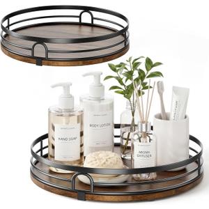 2 Pack 10" 12" Lazy Susan Turntable Organizer for Table Top