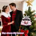 2 x Valentines Day Gift for Newlyweds  Our Adventure Awaits Wooden Car Ornament, Romantic Keepsake for Wedding Couples, Bridal Shower or First Valentine Engaged (Pink)