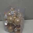 MoonXmas Christmas Ornaments Set, 32Pcs Clear Plastic Shatterproof Christmas Ball Hanging Ornaments for Xmas Tree Decorations, for Indoor Home Thanksgiving Party Holiday Decor - Champagne.