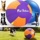 Pet Deluxe 25" Herding Ball for Large Dogs - Durable Interactive Herding Toy with Fast 2.5-Min Pump & Carry Handles, for Australian Shepherd, Border Collie, Outdoor Training & Backyard Play