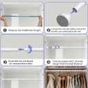 Supforce No Drilling Closet Rods for Hanging Clothes, Non Slip Tension Rod with Heavy Duty Clothes Hanging Rod, 17-69 Inches Adjustable Spring Closet Rod for Closet Wardrobe Bathroom Laundry RV, White