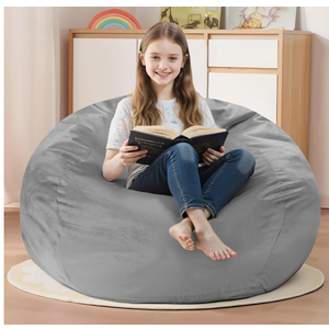 Grey Bean Bag Chair 28"×20"