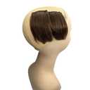 2Pcs Clip in Human Hair Extensions Short Thick Straight Hairpieces Adding Extra Hair Volume 4" For Thinning Hair Women and Men(Brown)