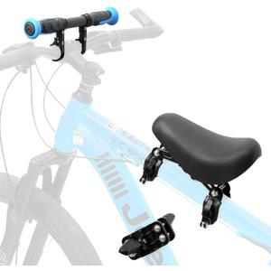 Kids Bike Seat Child Bike Seat Bicycle Seats for Children 2-5 Years Front Mount Kid Bicycle Seat Kids Bicycle Seats with Foot Pedals Front Mount with Handlebar Attachment Detachable