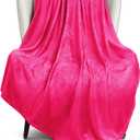 Exclusivo Mezcla Extra Large Fleece Throw Blanket for Couch, Sofa, 300GSM Super Soft and Warm Blankets, Hot Pink Throw All Season Use, Cozy, Plush, Lightweight, 50x70 Inches (Throw XL (50"x70"))
