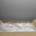 Gold Led Chandelier for Kitchen Island Lighting, Dimmable Modern Chandelier for Dining Room, L39.4" Modern Led Pendant Light Fixture Height Adjustable Brushed Gold Dining Room Light Fixture Over Table, Gold