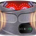 Heating Pad for Back, Lumbar Massager, Heated Waist Belt Wrap, Lower Back Pad with Heat Vibration 3 Levels Adjustable, 180 mins Battery, Cordless Portable, Touchscreen Control