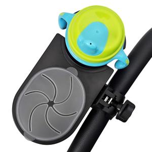 liuliuby Universal Stroller Snack Tray Attachment | Stroller Cup Holder Attachment Universal Snack Tray for Stroller Tray Attachment | Clip On Baby Stroller Accessories for Joggers, Umbrella & Wagons (Flap Top)