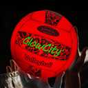 GlowCity Soft Mesh LED Volleyball - Size 5 Light Up Glow in The Dark Volleyball with Pump and Batteries, Water-Resistant for Beach and Pool Play, Great Gift in a Colorful Box