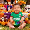 Baby Girl Soccer Clothes Baby Boys Romper Toddler Soccer Outfit Infants Jumpsuit Cute Comfortable 0-24 Months (Mexico-green)