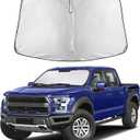 EcoNour Ford F150 Windshield Sun Shade 2021-2024 2025 2026 Custom Fit Sunshade for Lariat, King Ranch, Platinum, XL, XLT, Limited, Raptor Front Windshield Sunshade, Car Accessories