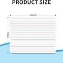 6pack Dry Erase Board 9"x12"with Lines and Blank Surface Learning,Math,Writing Teacher & Homeschool Supplies Mini Whiteboard Erasers Included Colors pens
