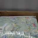 Sanracie Oversized Queen Size Quilt Bedspread Set(102"x118"), 100% Cotton Green Flower Bird Butterfly Print Botanical Quilted Bedding Set 3Pcs Lightweight Breathable Bedspreads for All Seasons