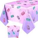 2 Pcs Birthday Party Decorations Plastic Cute Birthday Tablecloth 108 x 54 Inches Disposable Rectangle Tablecover for Boys Girls Kids Baby Shower Party Supplies (Soda Bottle)