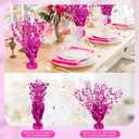 12 Pack Metallic Foil Spary Centerpieces for Tables, Hot Pink Centerpieces for Tables Decorations, Star Brust Table Centerpieces for Birthday Graduation Wedding Baby Shower Party
