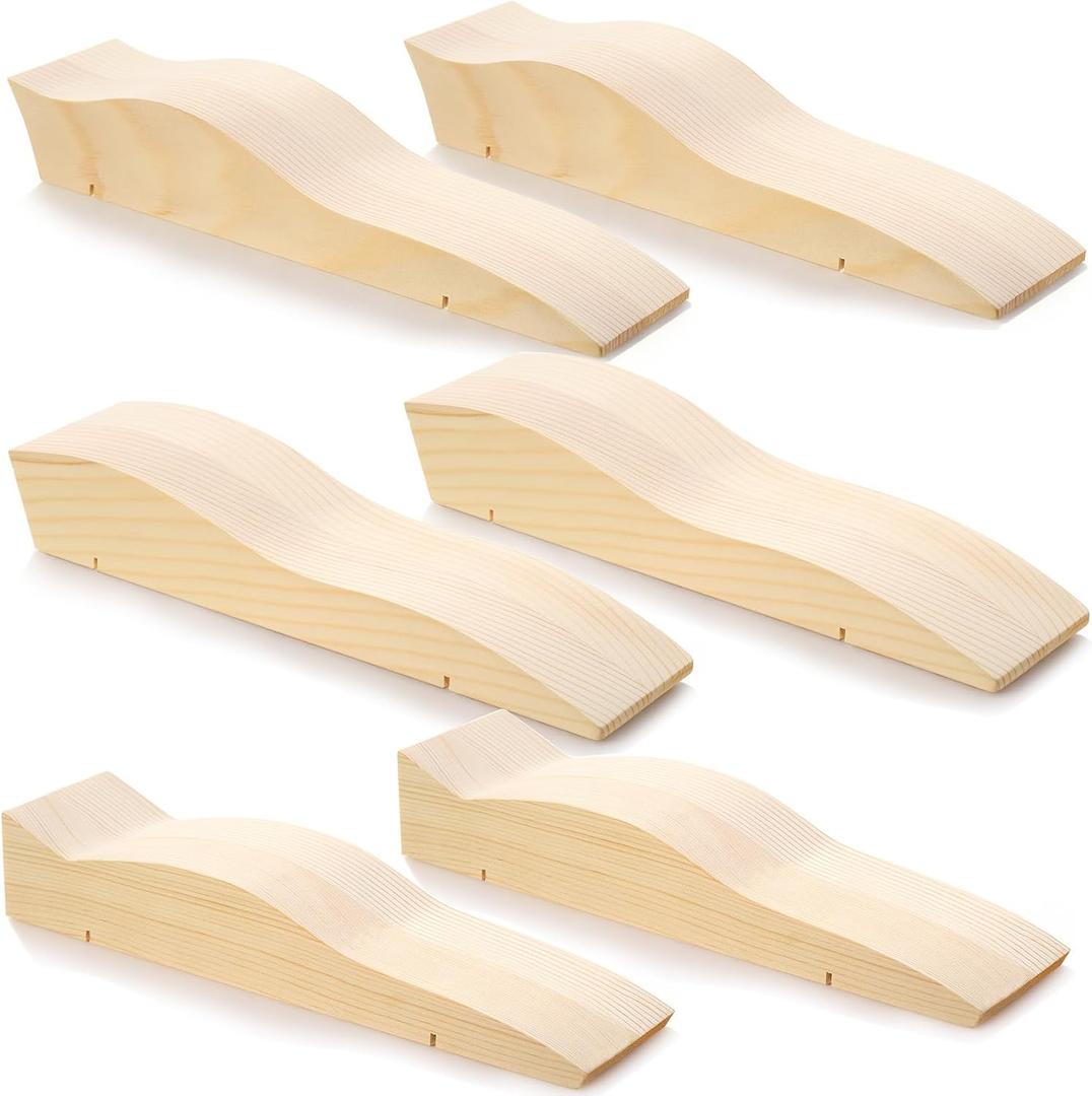 6 Pcs Derby Car Kit Body Blocks, Pinewood Block Race Pre-Cut Car Body Blocks with Pre-drilled Axle Holes for DIY Shape Paint Race Cars Racing (Wheels & Axles Not Included) (Creative Style)