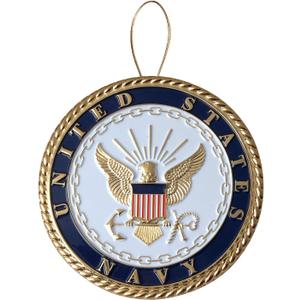 Navy Heroes Series Holiday Ornament - Officially Licensed Navy Medallion-Die Cast Metal Navy Heroes Series Holiday Ornament - Officially Licensed Navy Medallion-Die Cast Metal
