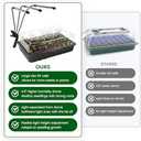 SOLIGT 60 Cell Seed Starter Kit with Grow Light and Heat Mat, Seed Starter Tray with Higher 4.3 Humidity Dome, Flexible Light Positioning for Seed Starting & Seedling Growth, Black