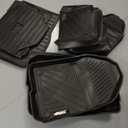 Car Floor mats & Cargo Liner and Backrest Mat Full Set Compatible for Honda CRV 2025 2024 2023 All-Weather Rubber Mat Protector Non-Hybrid Black.(Cargo Tray in Lowest Position)