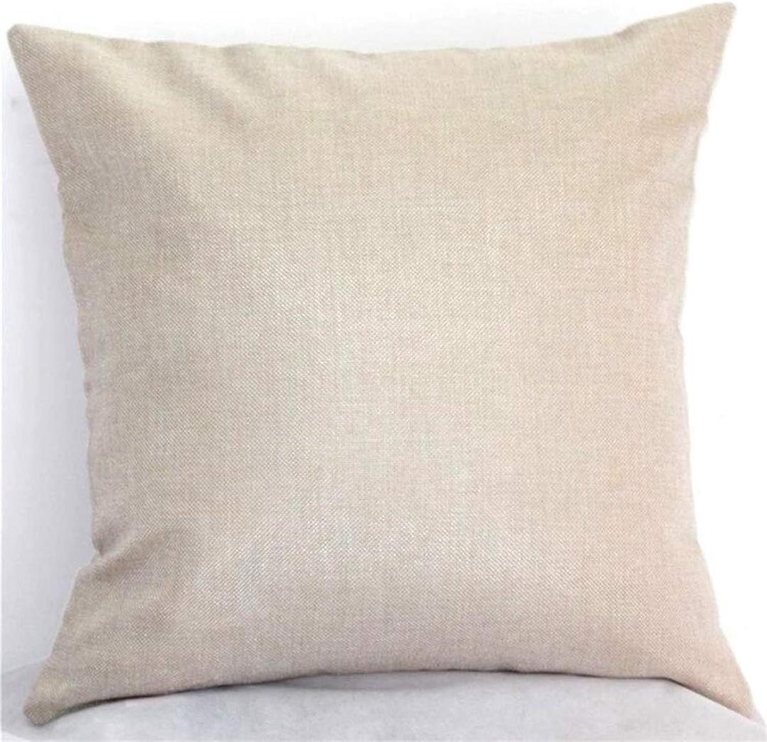 Throw Pillow Covers Decorative Pillowcases 4 Pack - Soft Linen Cotton Design Cushion Cover for Sofa,Bedroom,Chair,Car Seat,Farmhouse 24x 24 Inch Beige