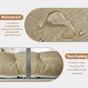 Easy-Going Indoor Outdoor Water Resistant Rocking Chair Cushions Premium Tufted Pads Non Skid Slip Backed Upper Khaki