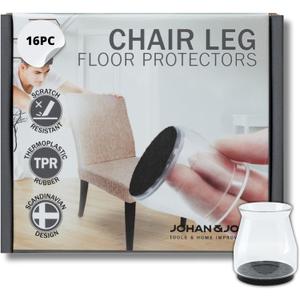 Transparent Chair Leg Floor Protectors with Integrated Felt Pads  Chair Leg Caps Shield Floors from Scratches, Damage & Reduce Noise  Our Chair Leg Covers are Made from Flexible TPR  16 Pack