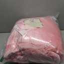 Genteele Sherpa Throw Blanket Super Soft Reversible Ultra Luxurious Plush Blanket, 90 x 90 inches, Pink/White