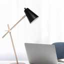 HarvestLand HaloBar Brass Desk Lamp Home Office Black Industrial Table Lamp with Solid Base for Office, Reading Lamps for Bedside Table, Study and Reading Task Lamp, Gifts for Men