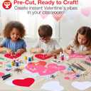 Hygloss Heart Shape Paper Cut-Outs for Arts & Crafts-Many Creative Uses-Valentines Day Activities-6 Inches-100 Pcs, Red, Pink & White