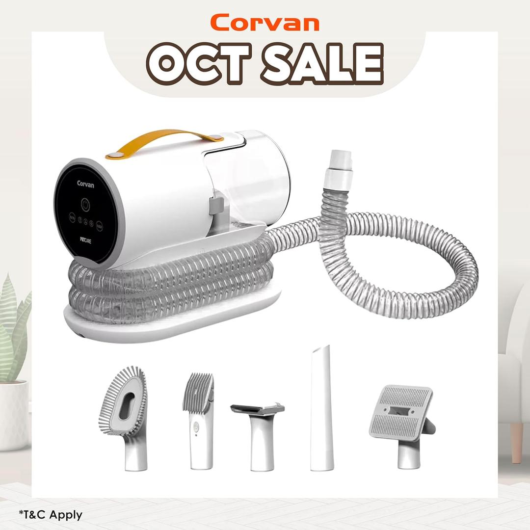 Pet Grooming Vacuum, Dog Grooming Kit,13000Pa Strong Vacuum for Dogs, 2L Large Capacity Dog Cat Vacuum for Shedding Grooming Hair, Dog Cat Hair Vacuum, 5 Pet Grooming Tools, Quiet, PV3