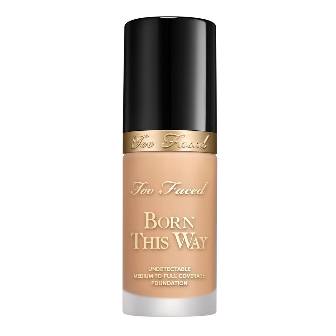 Too Faced Born This Way Natural Finish Longwear Liquid Foundation | Medium-To-Full Coverage | Hydrating + Oil Free (12 Light Beige (Light with Neutral Undertones))