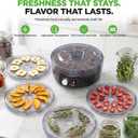 NutriChef Electric Countertop Food Dehydrator - Professional Multi-Tier Food Preserver - Dehydrates Fish, Meats, Mushrooms, Fruits & Vegetables - 5 Easy to Clean Stackable Trays., One Size, Black
