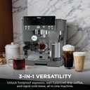 Ninja Luxe Caf Premier 3-in-1 Espresso Machine, Drip Coffee, & Rapid Cold Brew | Built-in Coffee Grinder, Hands-Free Milk Frother, Assisted Tamper for Cappuccinos & Lattes | Gunmetal | ES601GM