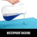 GORILLA GRIP Honeycomb Cat Litter Box Mat, Two Layer Trapping Waste Mats, Soft On Paws, Litter Box Supplies and Essentials for Indoor Cats, Traps Excess, Water Resistant for Floors, 24x15 Turquoise